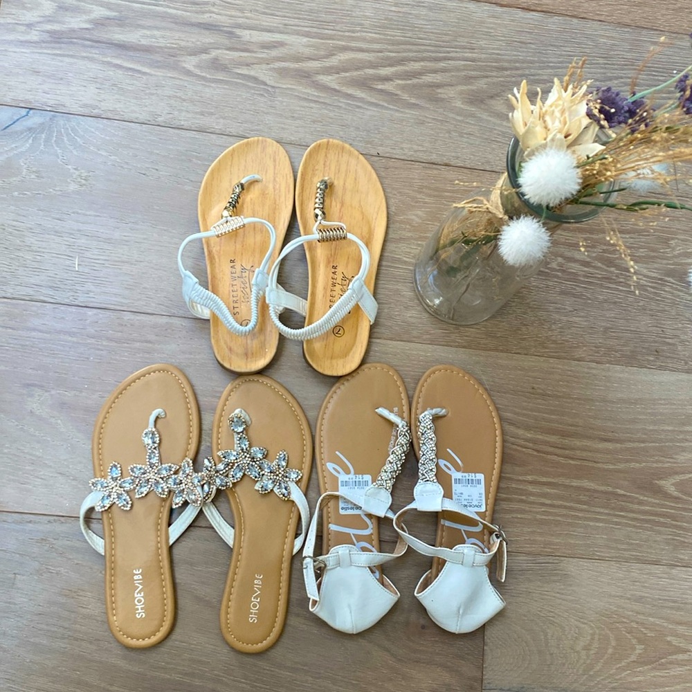 White cute sandals